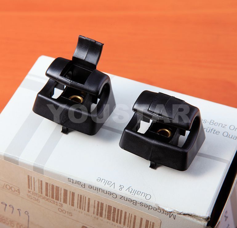 Sun Visor Clip BLACK 2xN for Mercedes Benz C E S CL G W202 W203 W210 W140 NEW