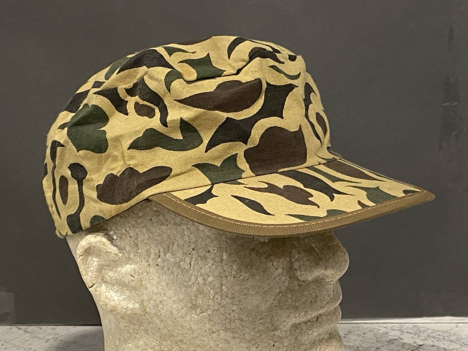 Vintage Duck Camo Hunter Hat Elastic Adjusted Hunting Fishing Hiking Kenco