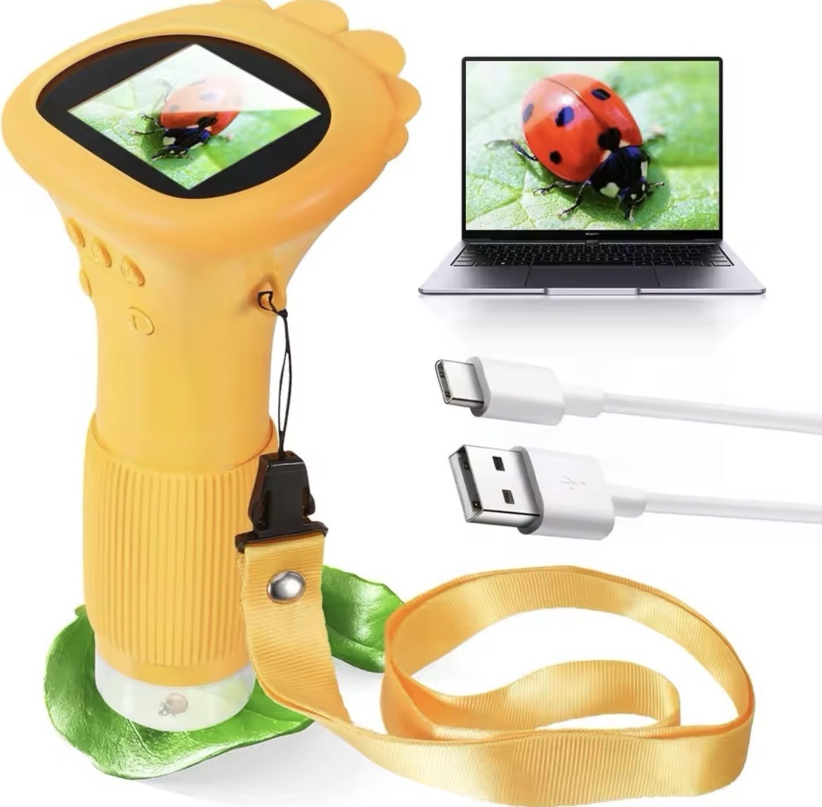 Kids Microscope 1000X Magnifier  | Digital LED Microscope with Photo & Video