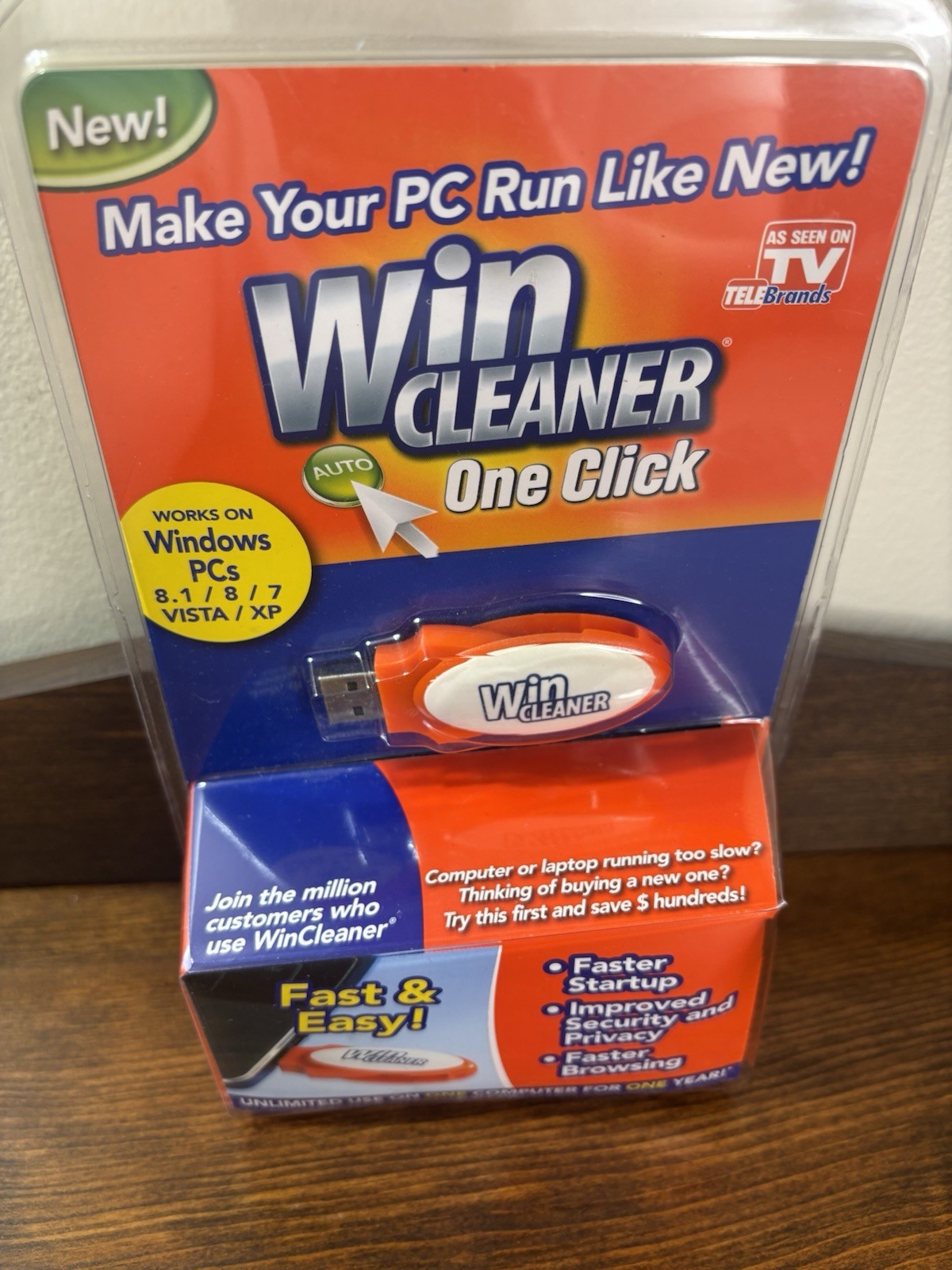 Win Cleaner One Click USB For Windows PC New Sealed In Box