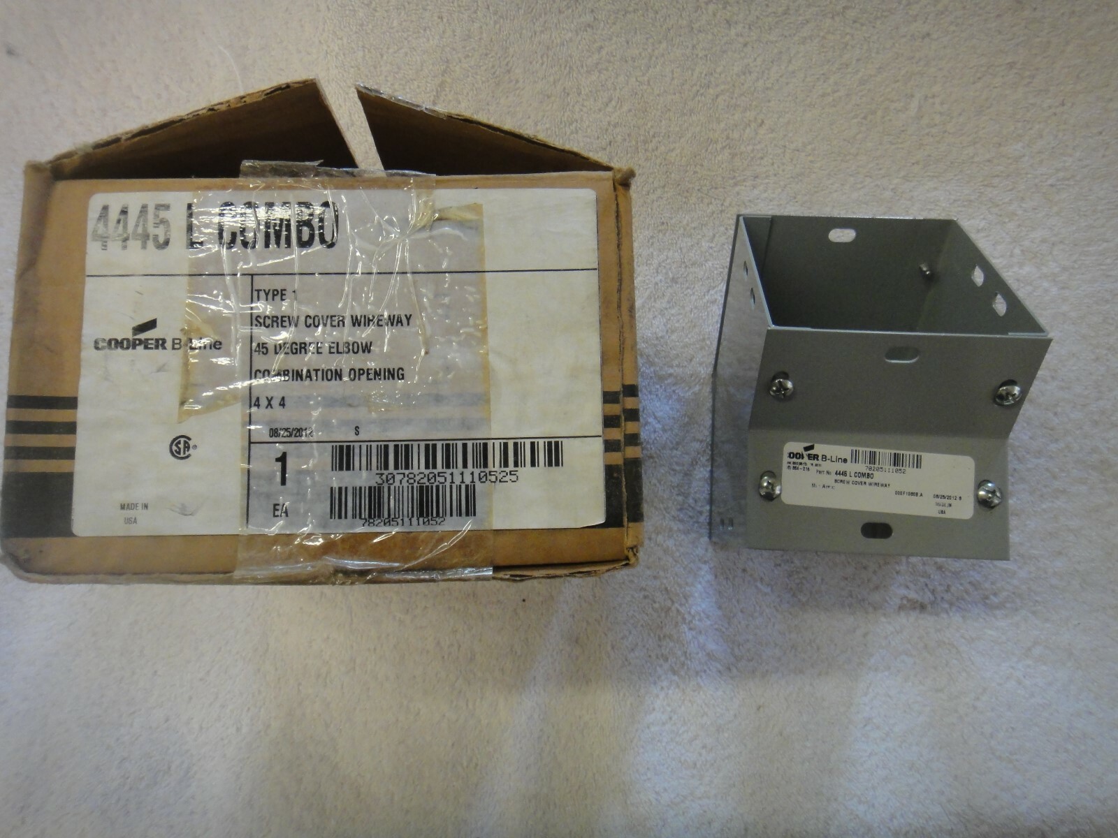 NIB COOPER B-Line 4445 L Combo Screw Cover Wireway     4445 L