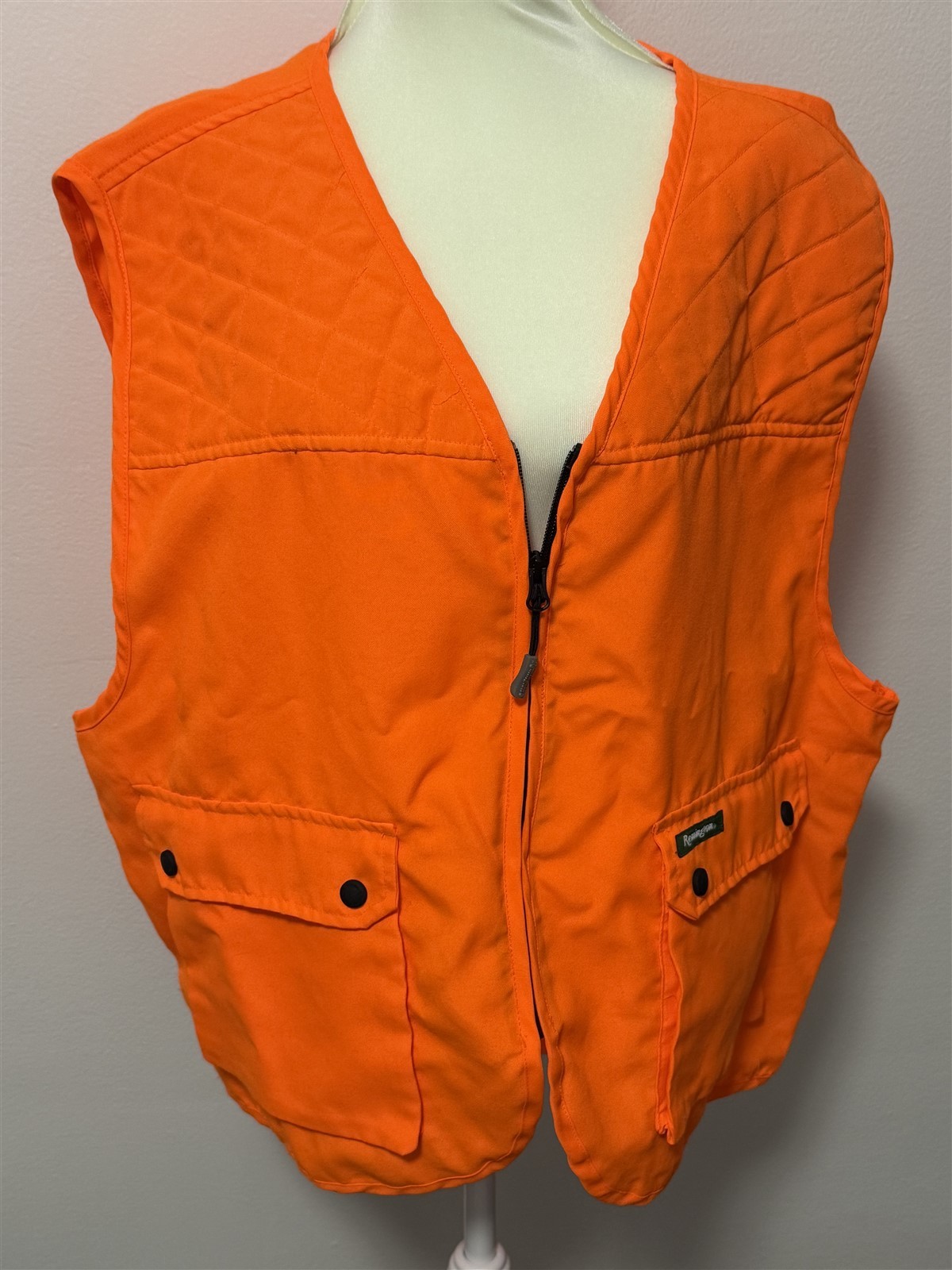 Remington XL Mens Huntign Vest All Orange Black Buttons