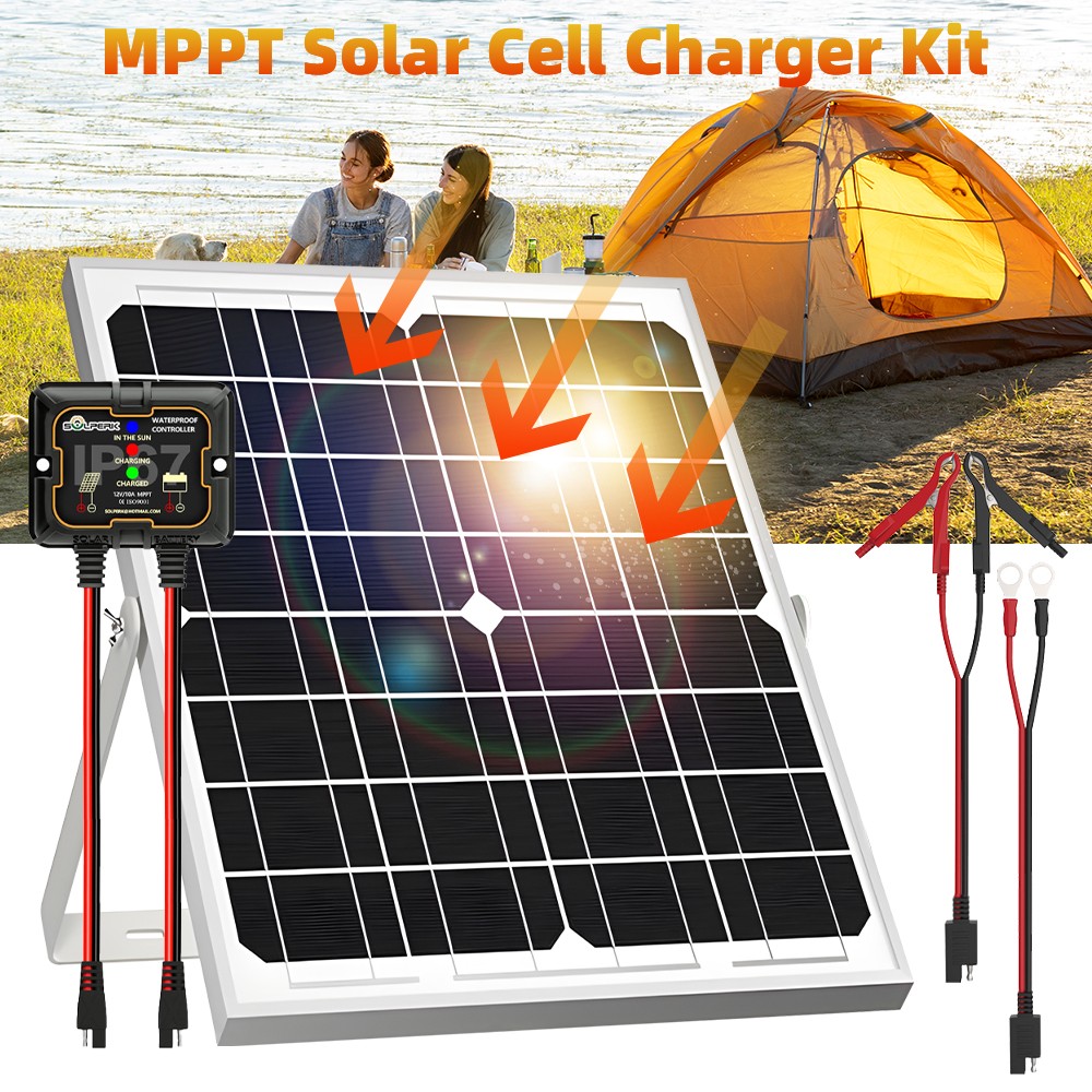 30W Solar Panel Kit 16V Solar Battery Trickle Charger Maintainer for Boat Car RV