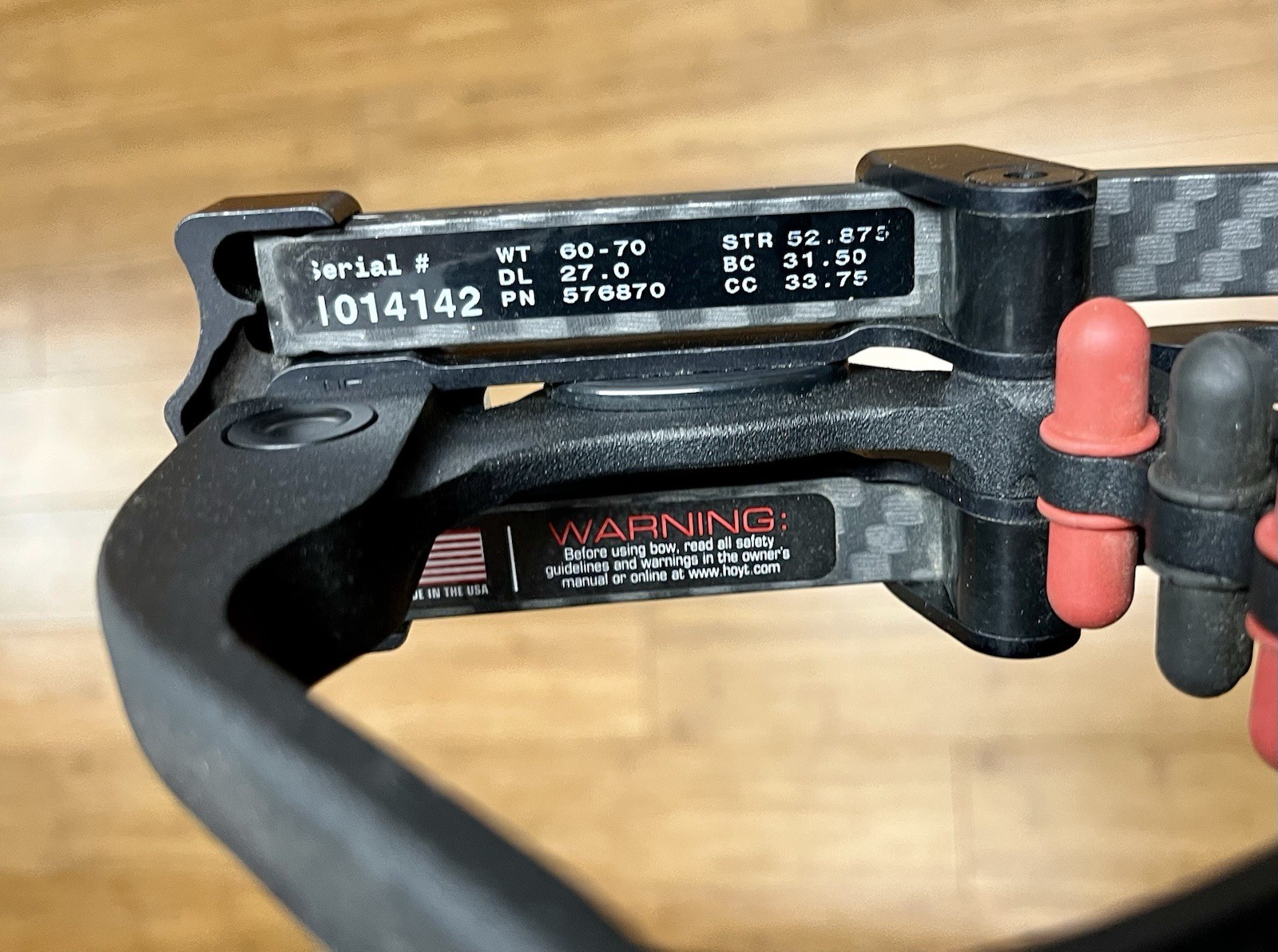 Hoyt Faktor 30 RH 60-70# 26-28” Black Good Working Condition Z5 Cam no.2