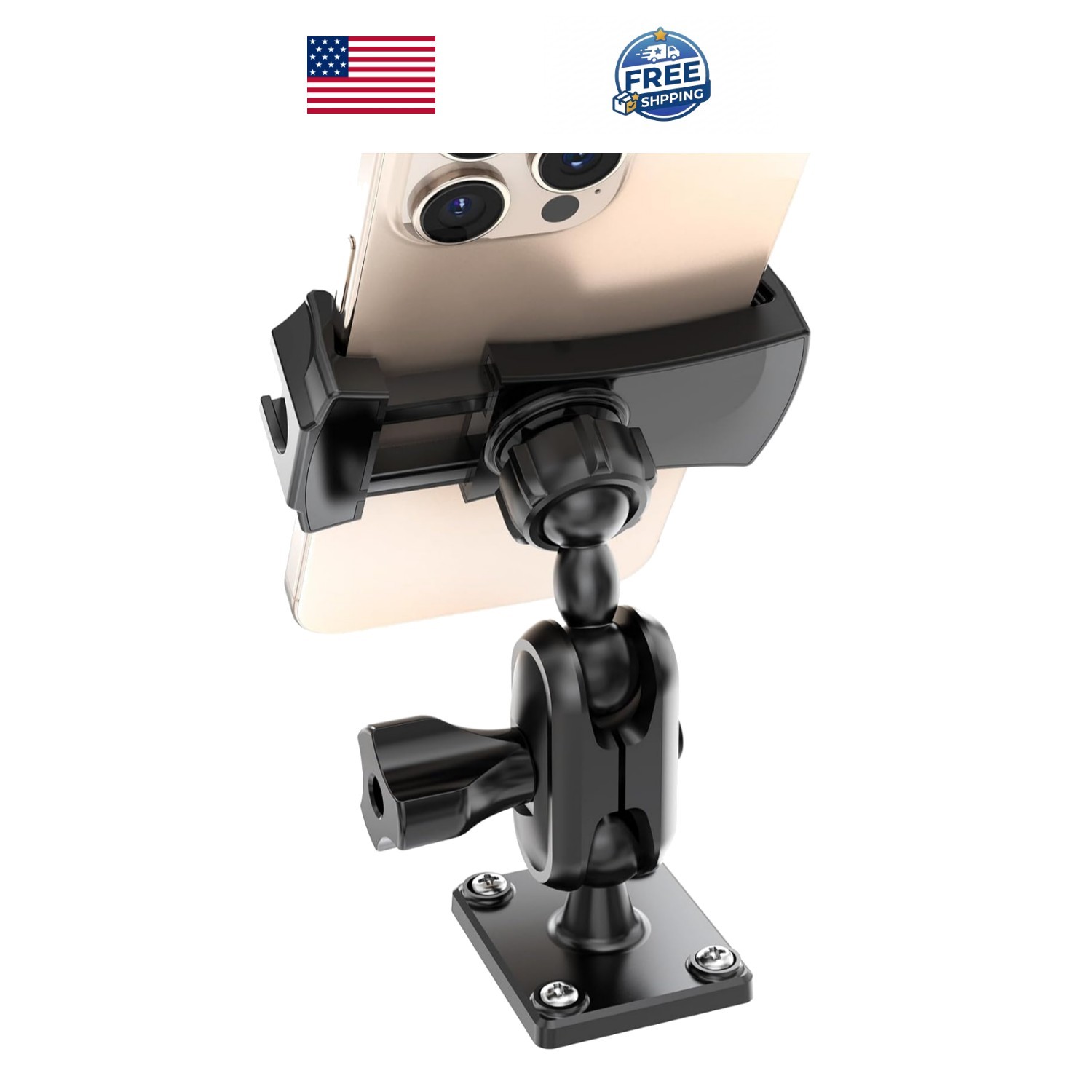 Wall-Mount Phone Holder for Car, Truck & Boat – Firm Grip & Stability