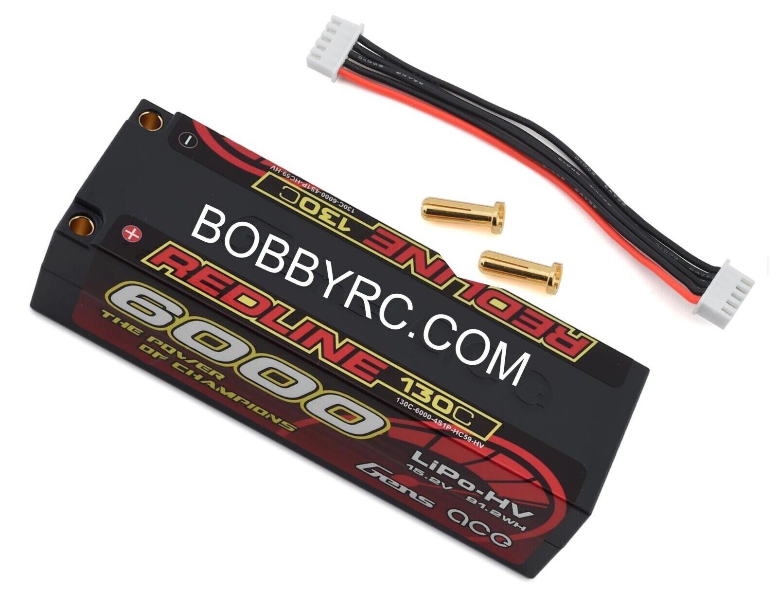 Gens Ace 6000mAh 130C 15.2V 4S Lipo Battery HardCase HV For 1/8 RC Racing Series