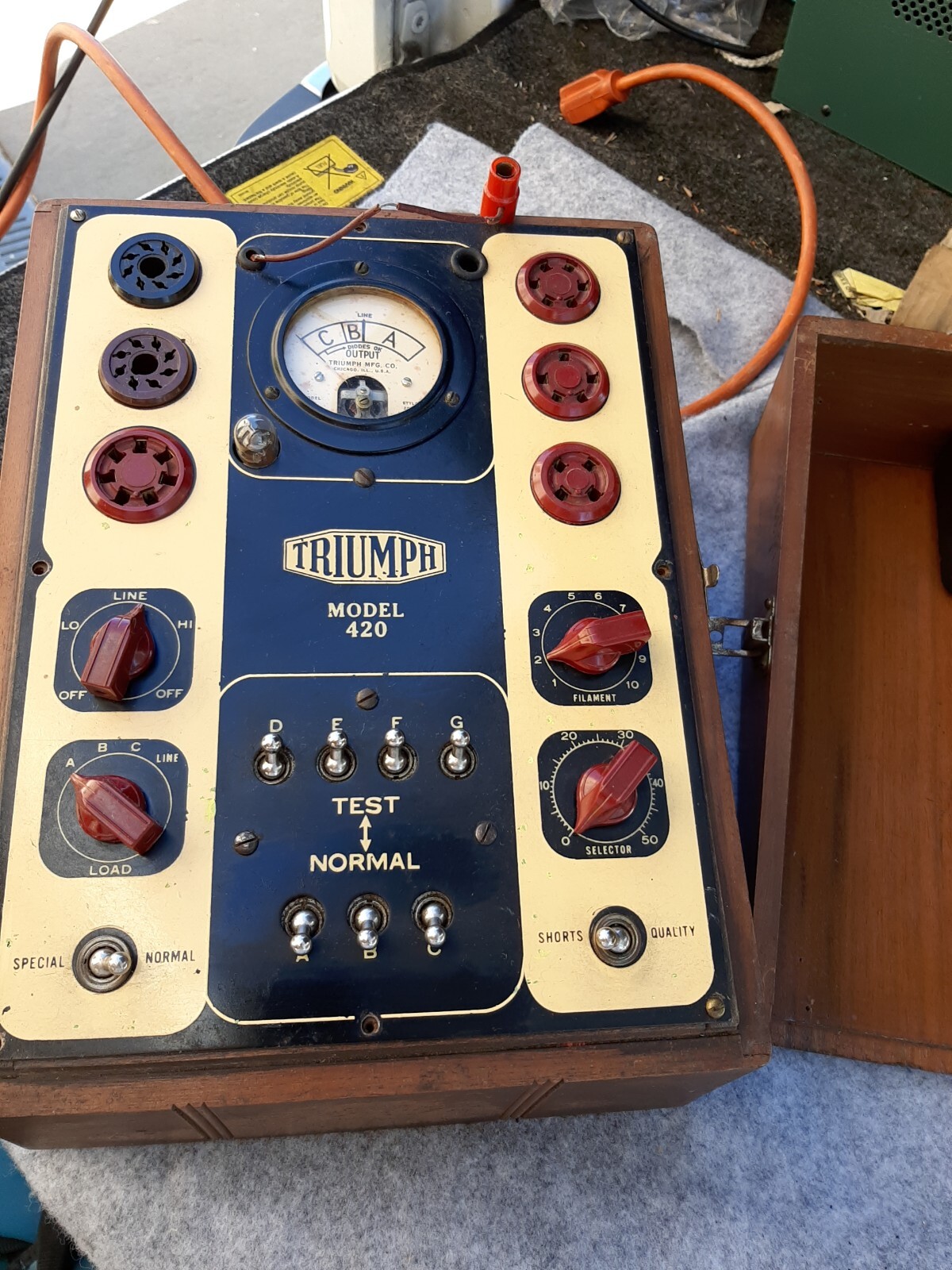 Vintage Tube Tester Triumph Rare Not Tested