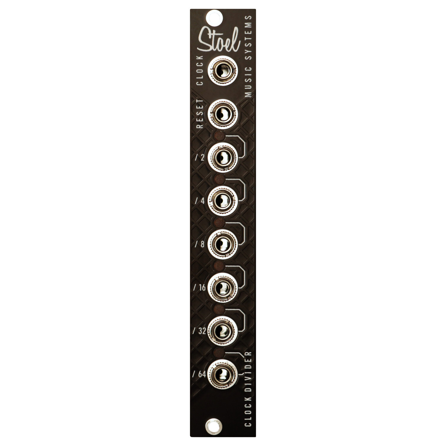 Stoel Music Systems Clock Divider, Dark Mode - Eurorack Modular Synthesizer