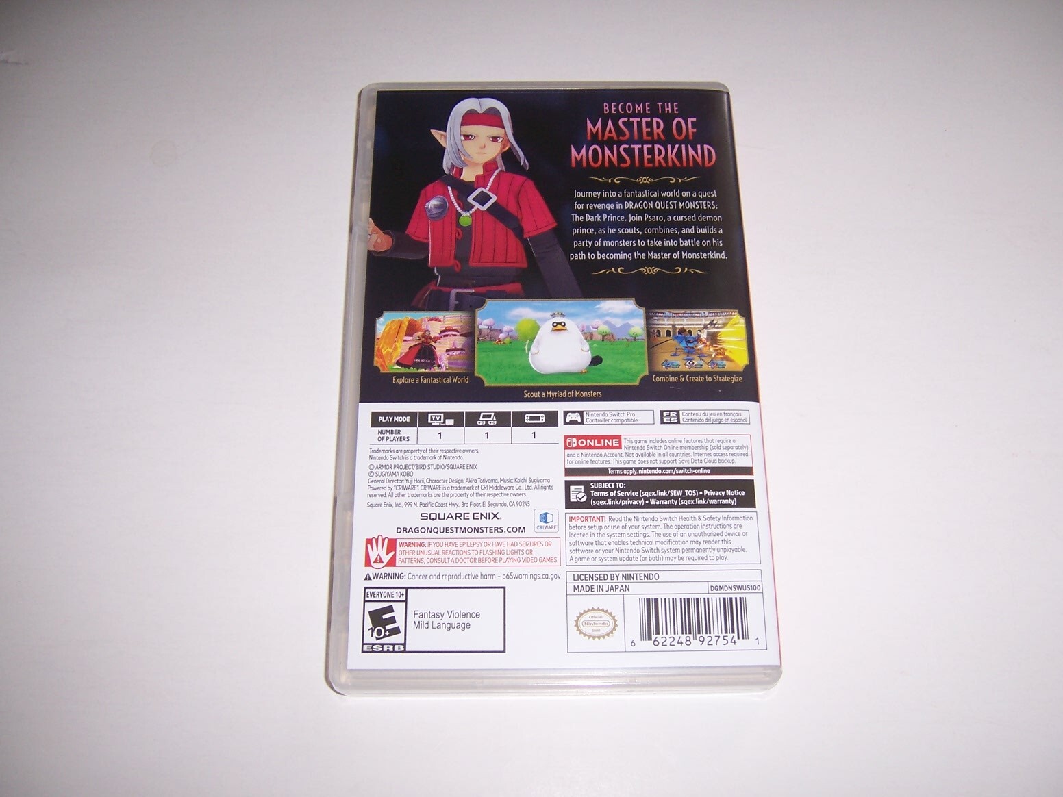 Authentic Box Case ONLY Replacement Nintendo Switch for Dragon Quest Monsters