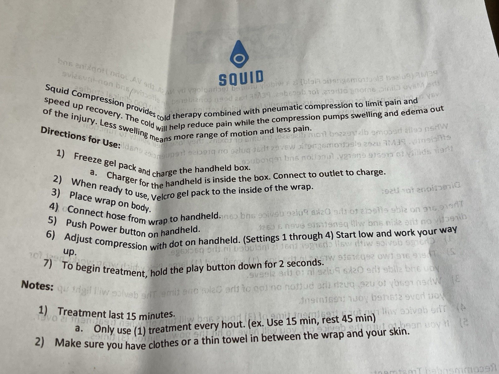 Squid Go Left Shoulder Active Cold Compression System Size Large w/ Gel Pack