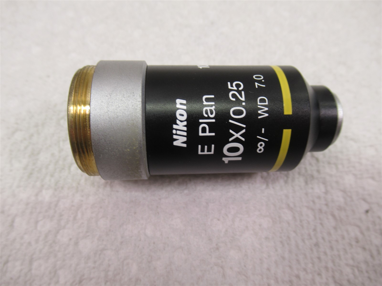 Nikon E Plan 10x / 0.25 Microscope Objective Lens ∞/- WD 7.0 CFI60 Eclipse