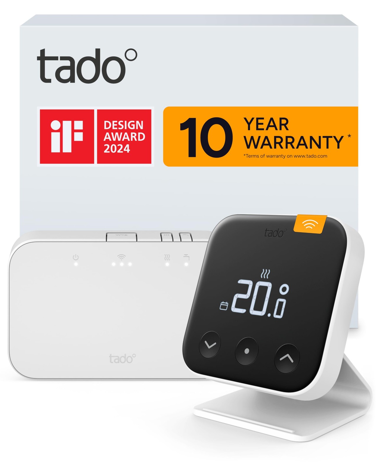 tado Wireless Smart Thermostat X – Starter Kit with Bridge X and Stand, Boi