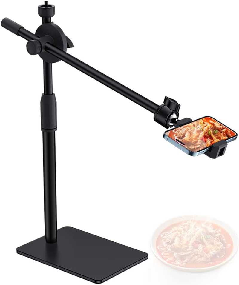 HVAYING Overhead Phone and Camera Mount Stand for YouTube Live Video Cooking Mak