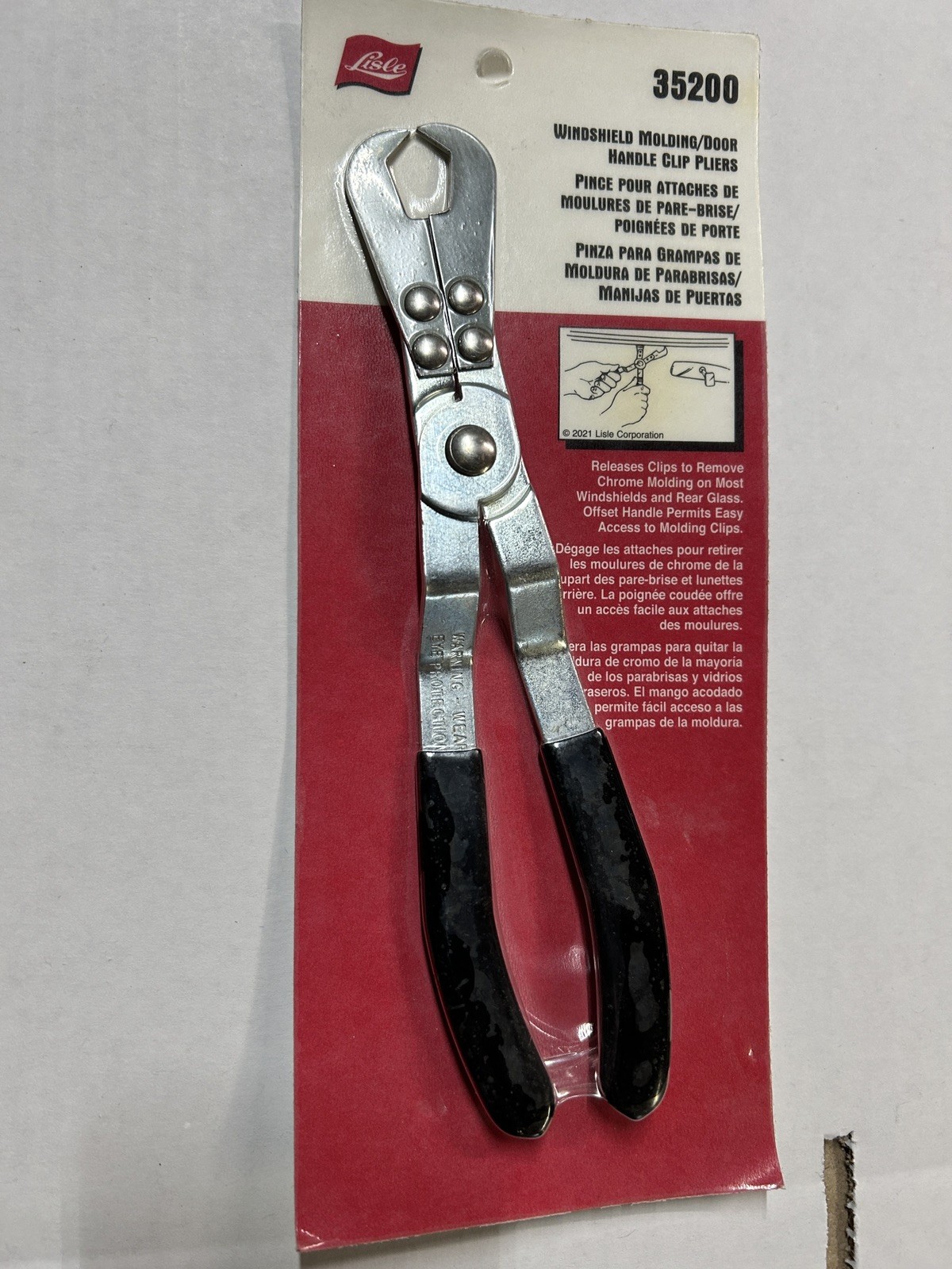 Lisle 35200 Windshield Molding/Door Handle Clip Plier