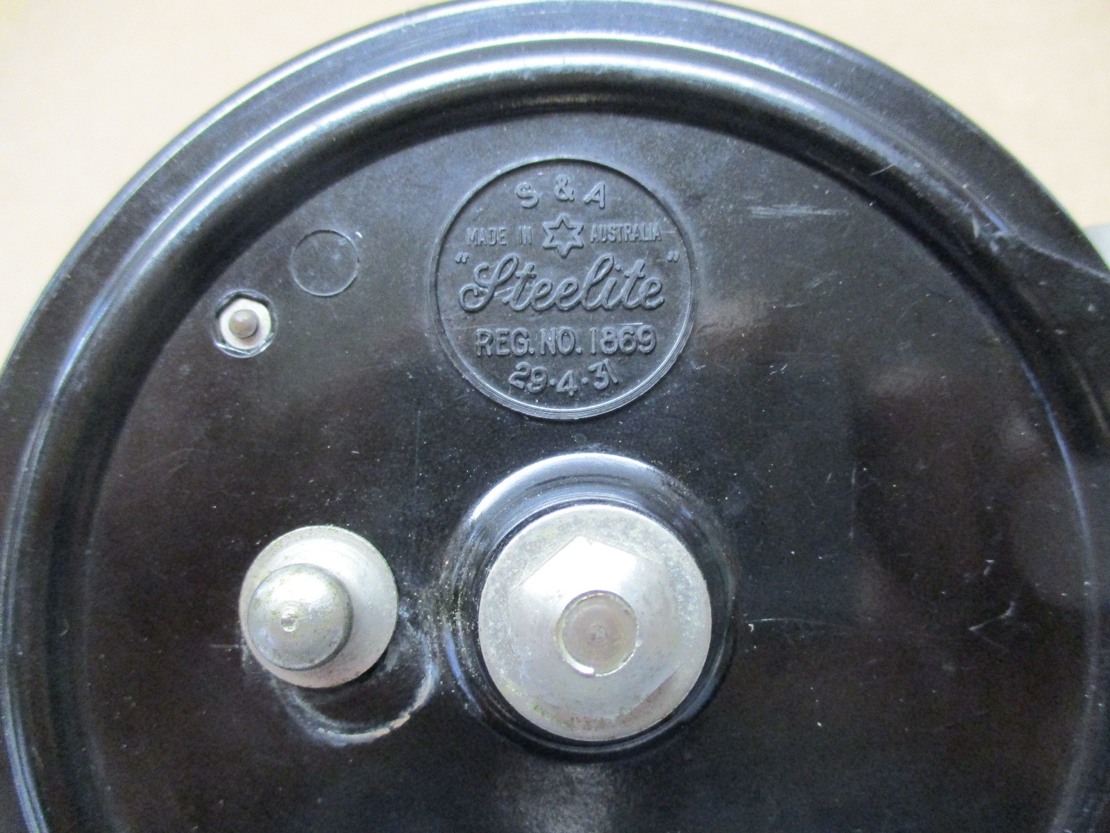 Steelite Vintage Fishing Reel 29-4-31,  5'  NO 1869 Made in Australia by S & A