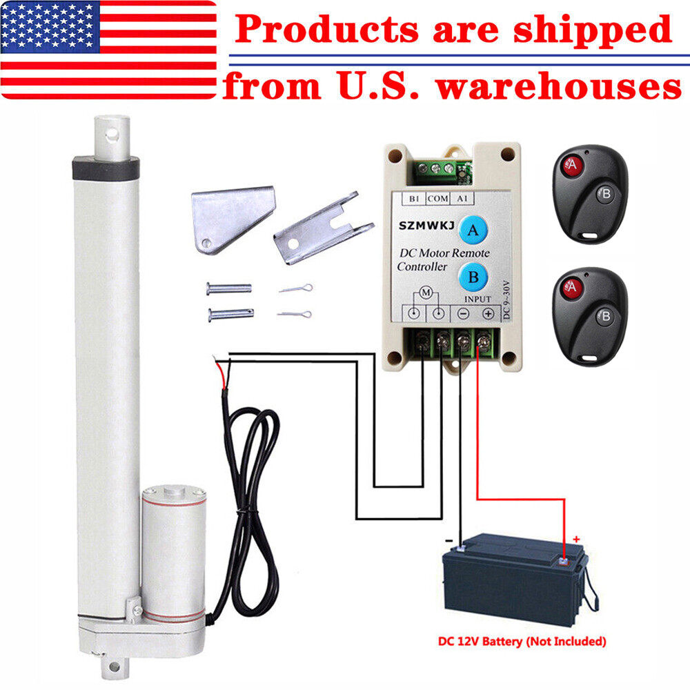 Heavy Duty  Linear Actuator +Motor Forward Reverse Controller +Mount Brackets IG