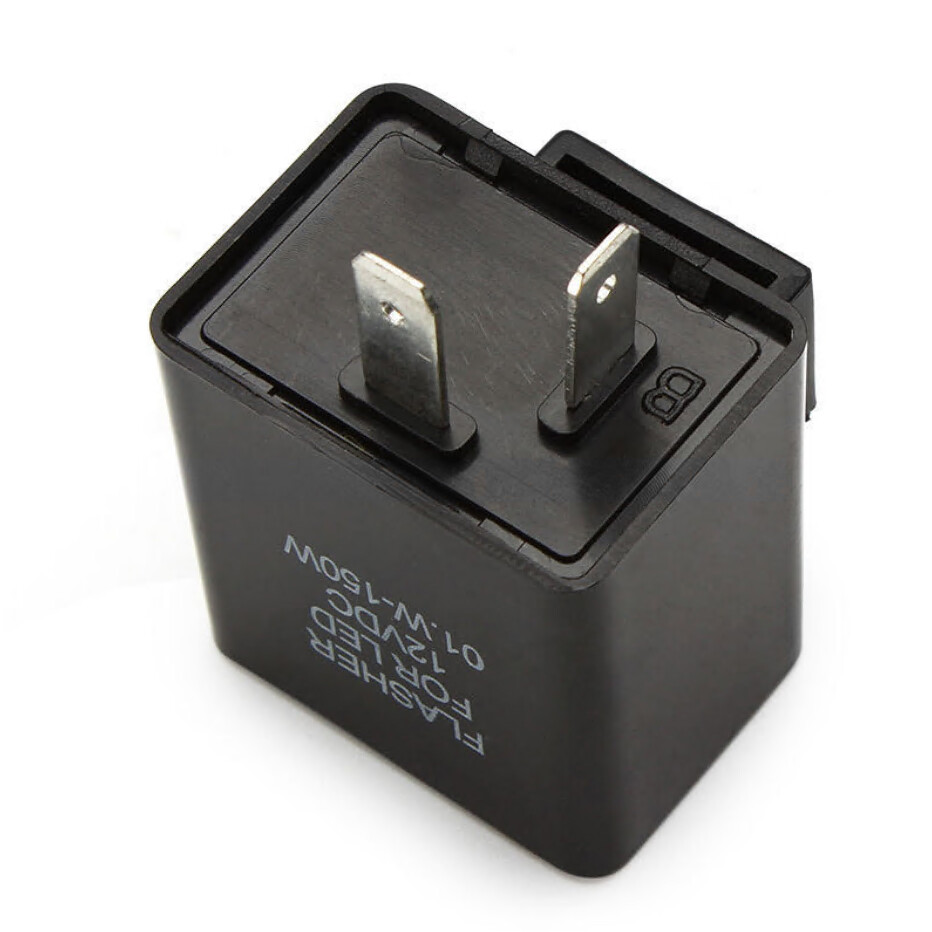 12V 2-Pin Motorcycle Blinker Adjustable LED Flasher Relay Turn Signal Indicator