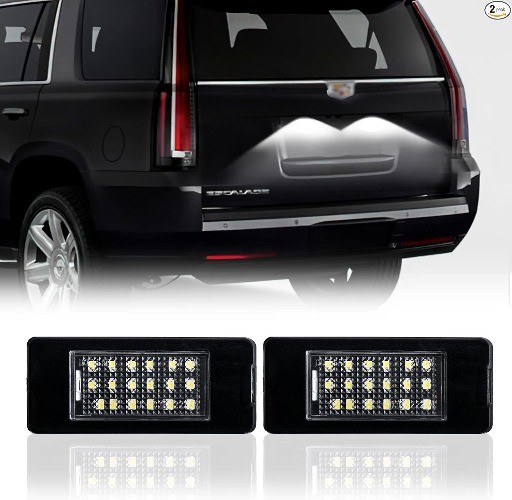 LED License Plate Lights for 2015-2020 Rear Tag Lamp Assembly, 6000K White 2PCS