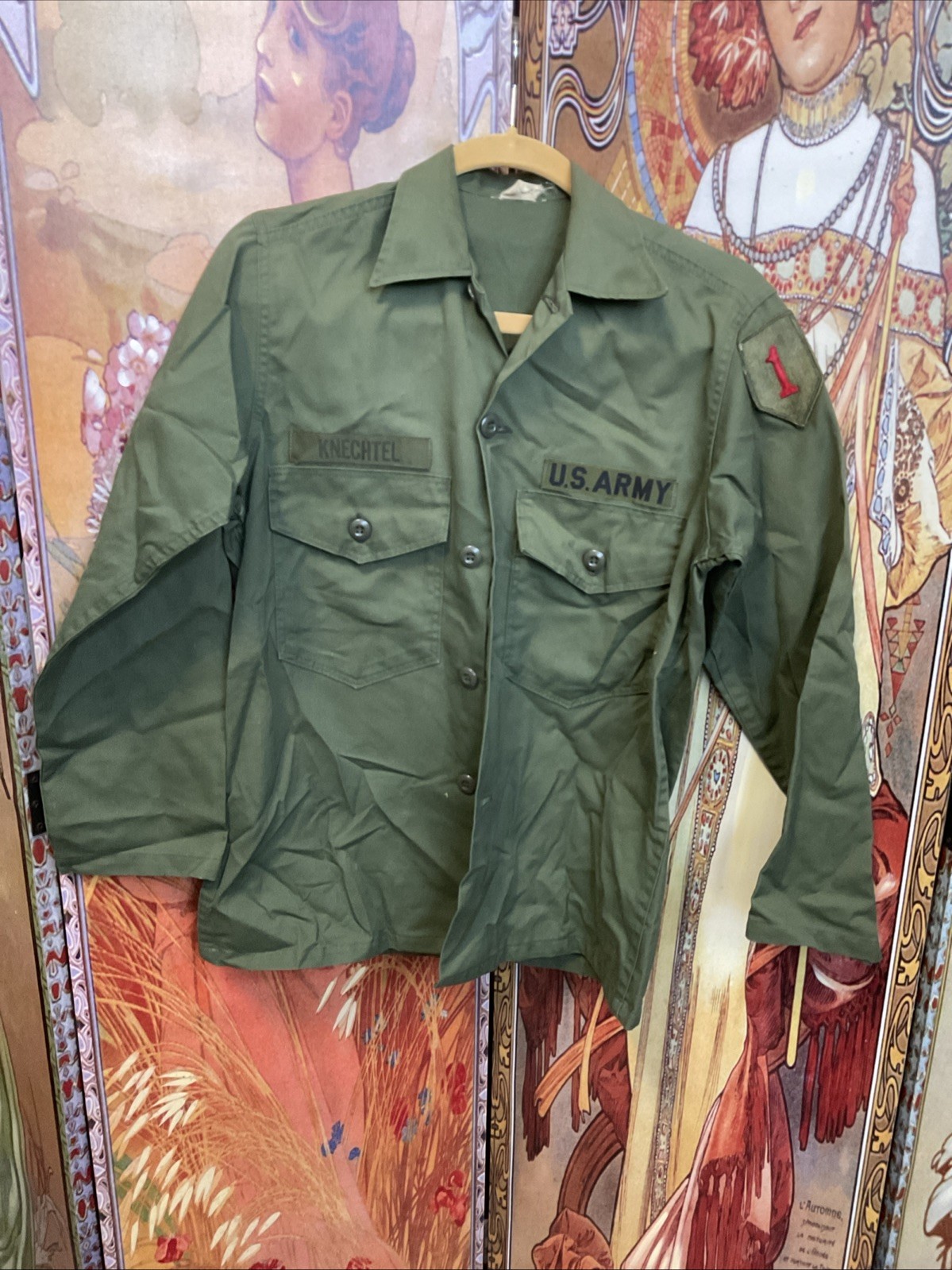 Vintage Vietnam OG-107 Patched Shirt