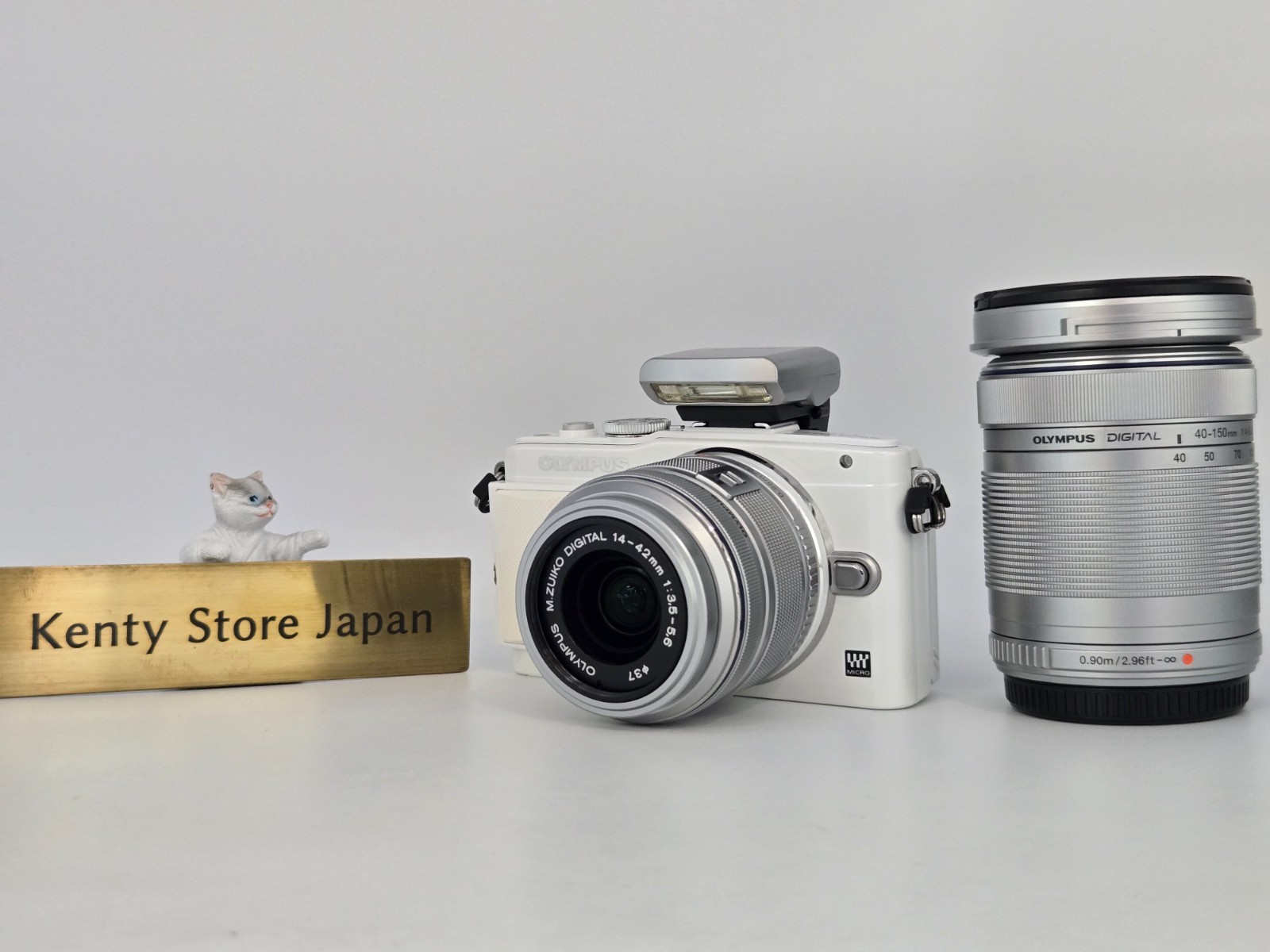 [N.MINT / 399 shots] OLYMPUS PEN Lite E-PL6 White + 14-42mm From Japan