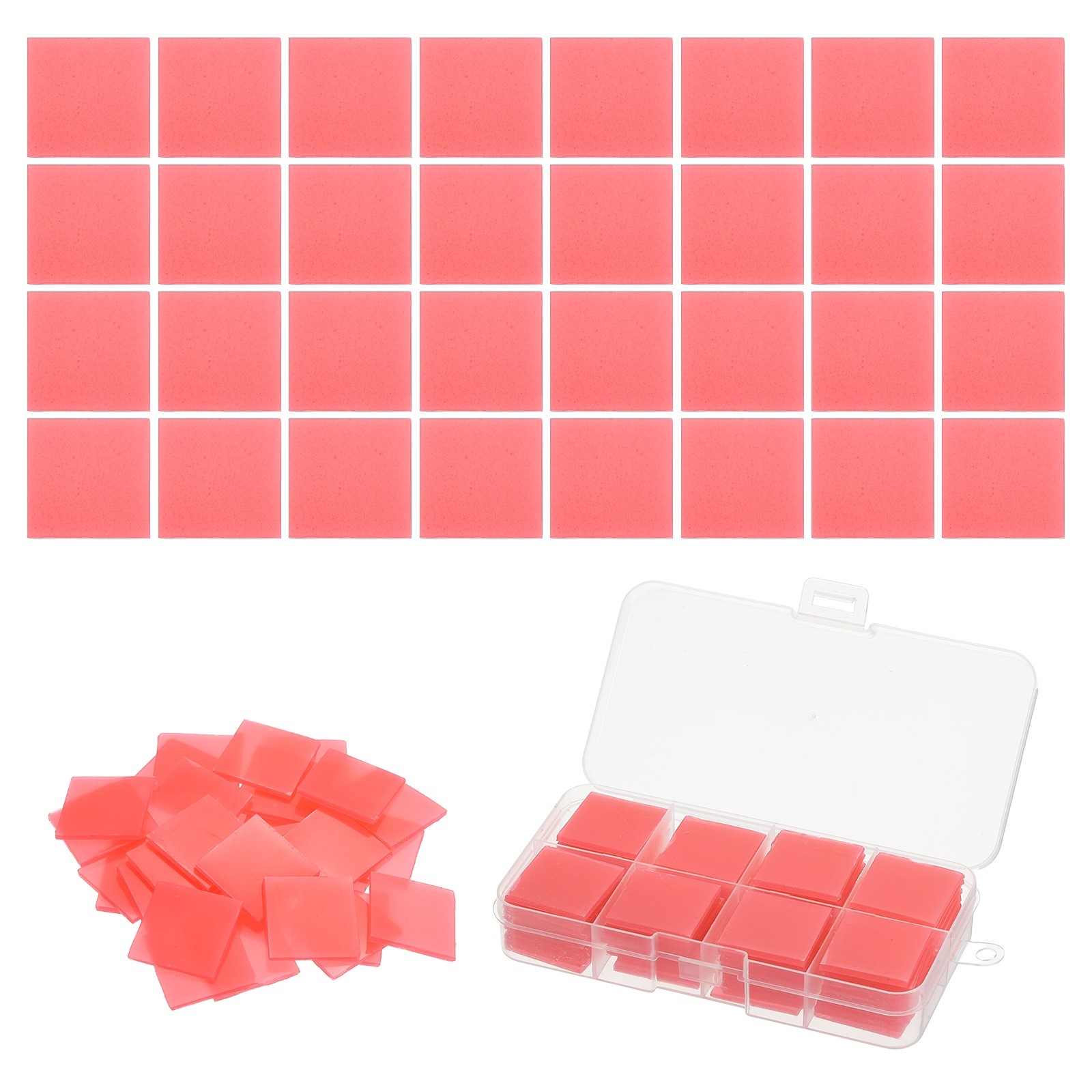 72PCS Diamond Art Painting Wax with Box Square DIY Wax Refills(25mm/1", Red)