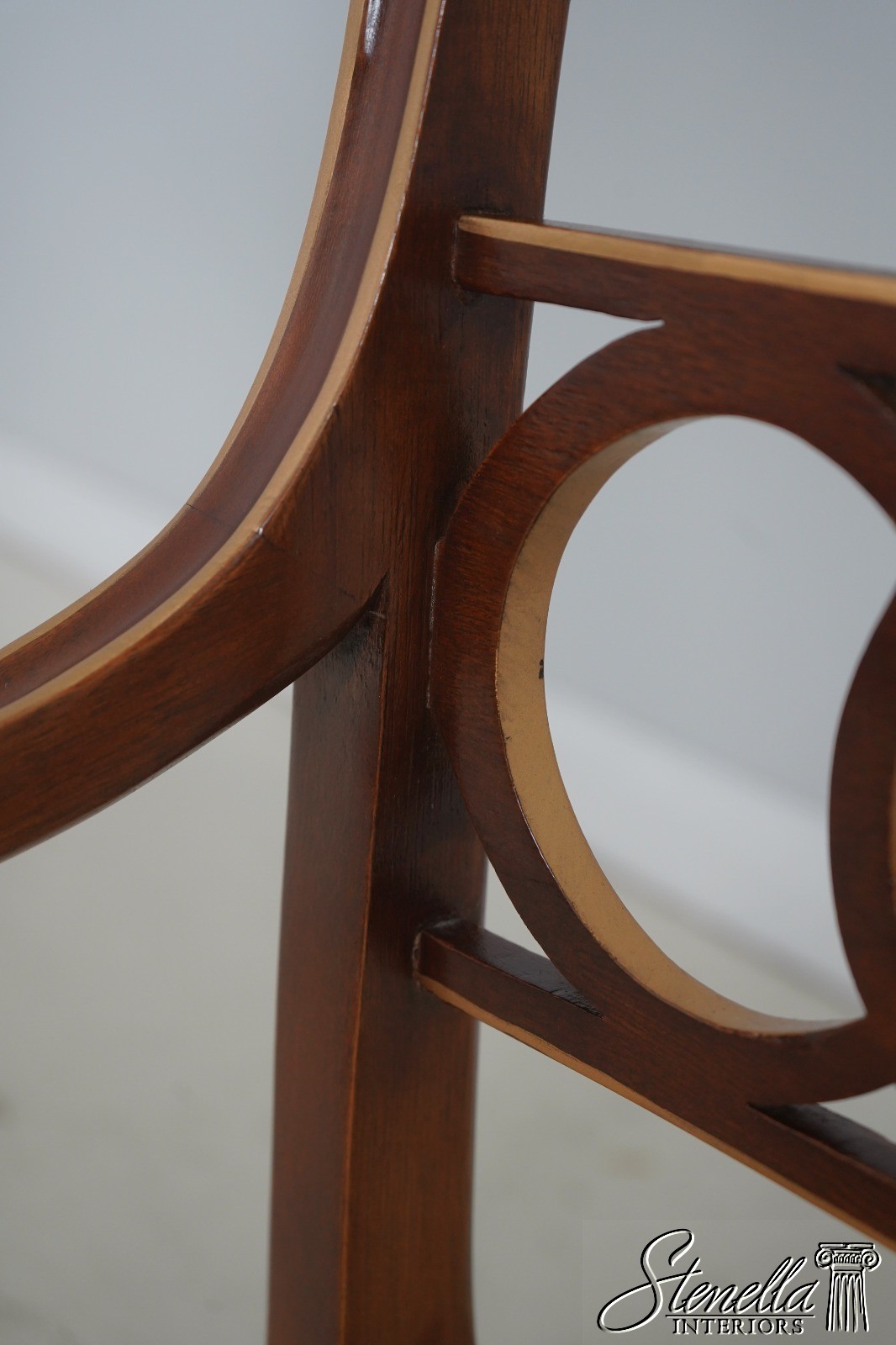 71774: Pair HICKORY CHAIR Regency Style Mahogany Armchairs