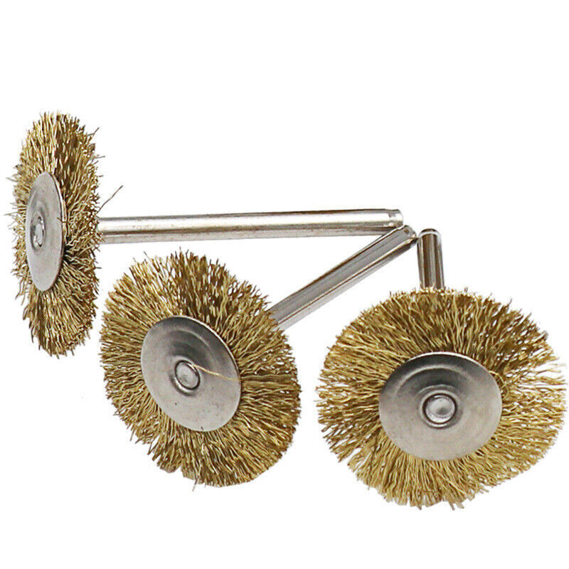 15pcs Wire Brass Brush Brushes Wheel Set Dremel Accessories for Rotary Tools