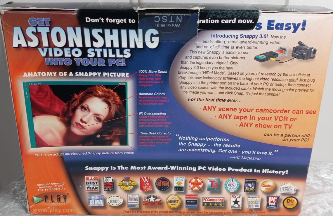 Vintage Snappy Video Snapshot PC Gizmo Version 3.0 software