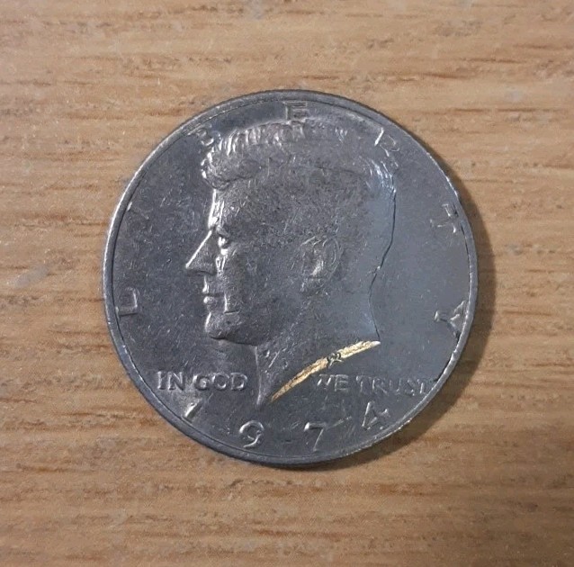 1974 JOHN F KENNEDY HALF DOLLAR FIFTY CENTS PHILADELPHIA AMERICA USA (MM7)