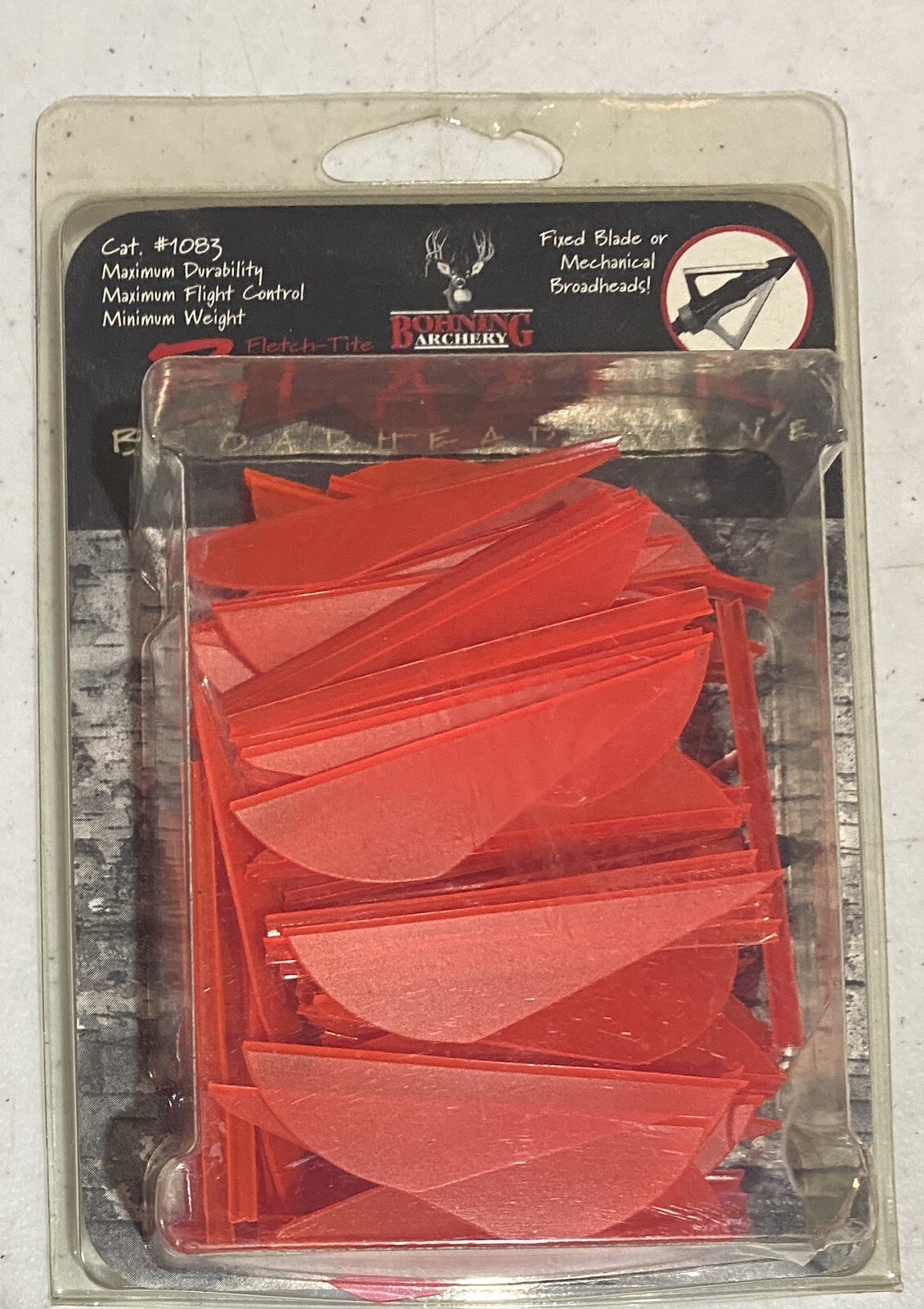 Bohning Blazer Archery Vane (100-Pack), Translucent Red