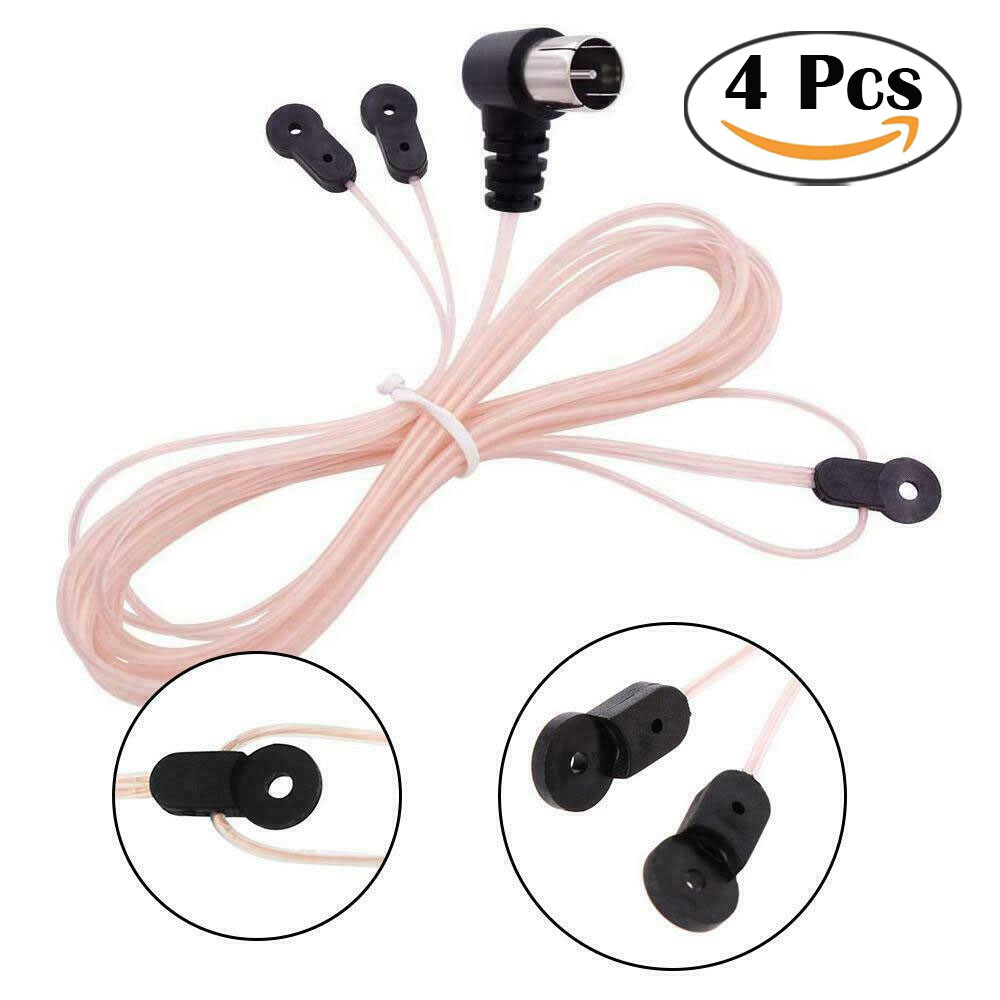 4 Pcs FM Antenna 75 Ohm F Type Male Plug For Home Radio Stereo Receiver Aerial