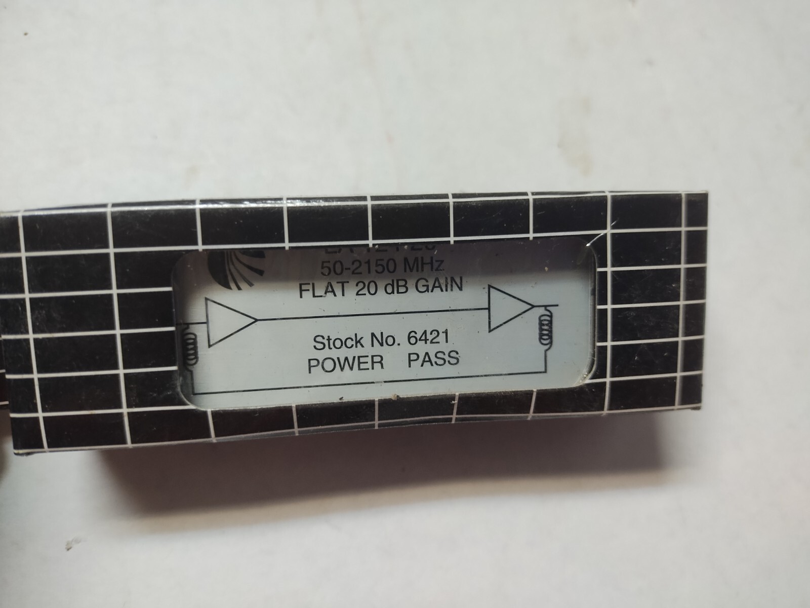 50-2150 MHz RF Flat 20 dB Gain Power Pass Module. NEW