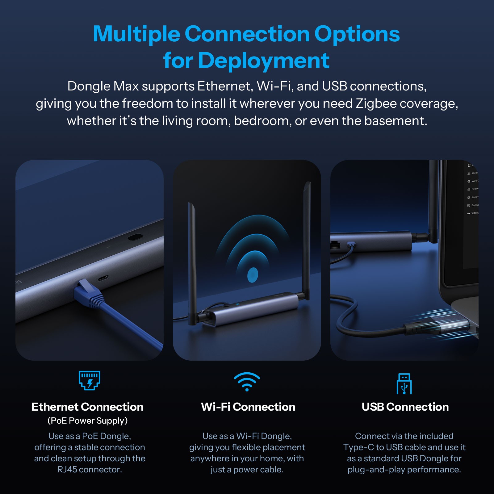 SONOFF Dongle-M Dongle Max Zigbee 3.0/Thread PoE Dongle High-Performance Chipset