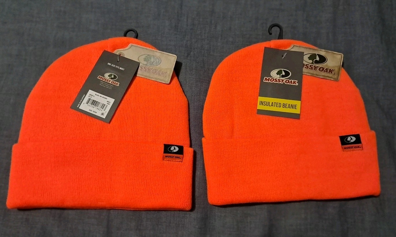 Mossy Oak -  Blaze Insulated Beanie - Orange- Lot Of 2