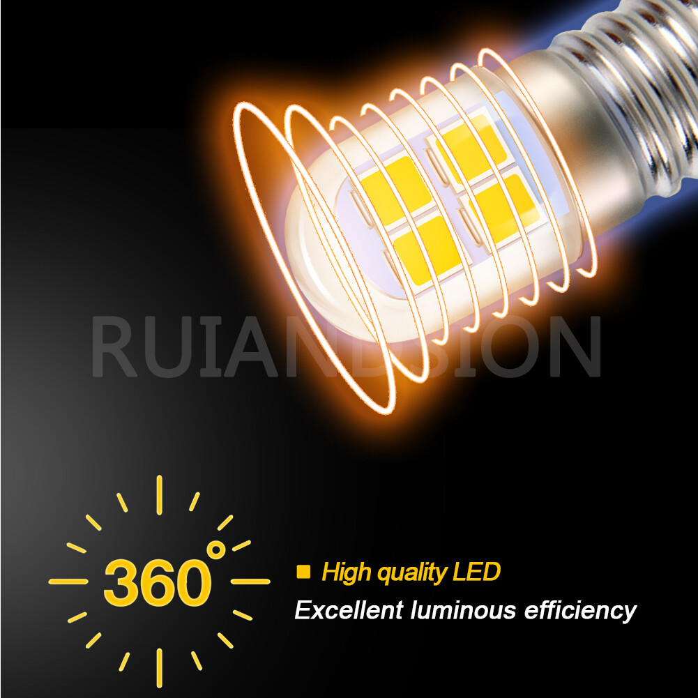 DC 3V-6V Screw Socket E10 2835 8 LED Interior Torch Light Bulb 240LM Warm White