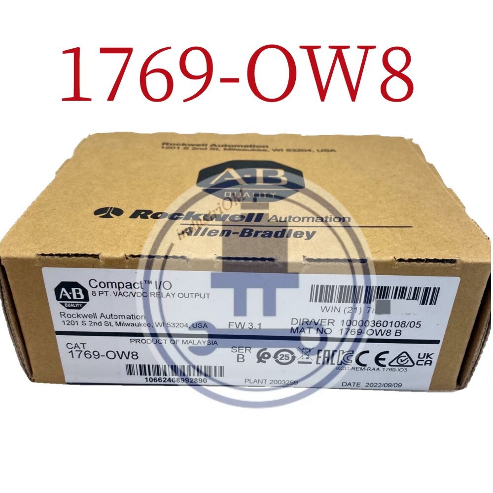 Allen-Bradley 1769-OW8 Compact I/O 8 Pt VAC/VDC RELAY Output Module 2022 New TX
