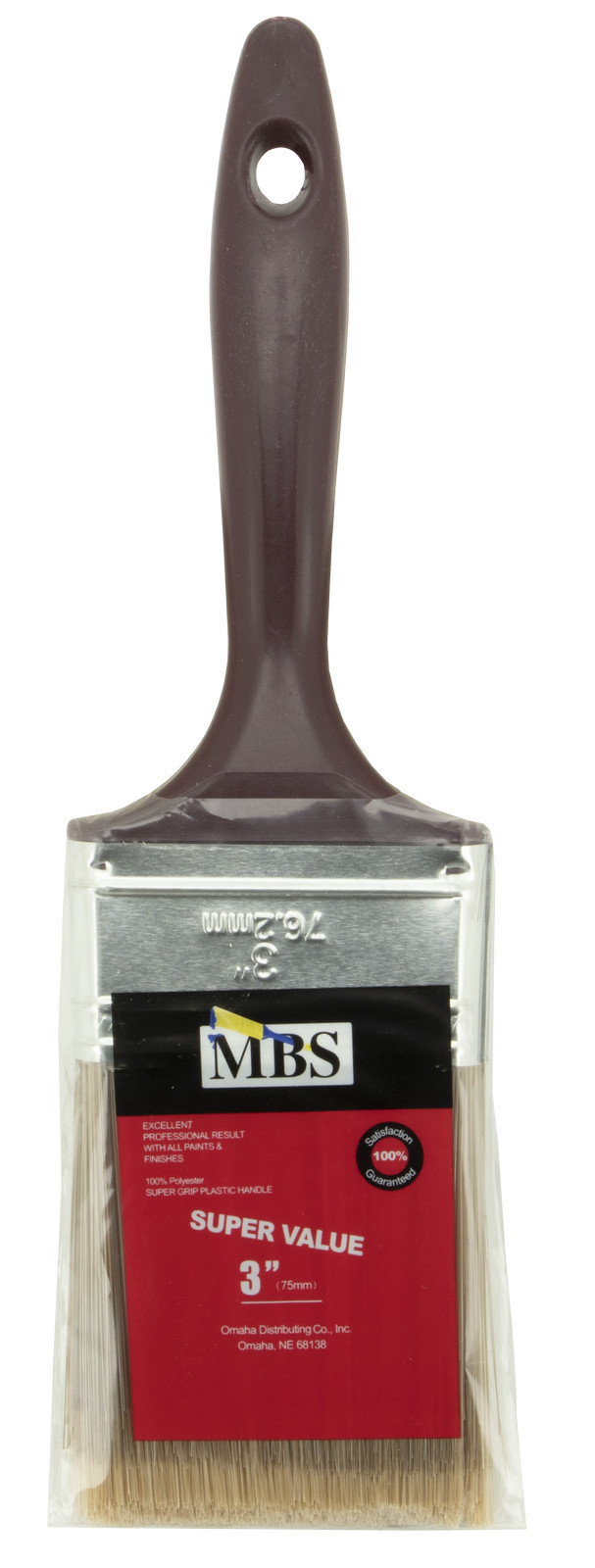 MBS PAINT BRUSH 3" 100% POLYESTER FOR ALL PAINTS Value Series