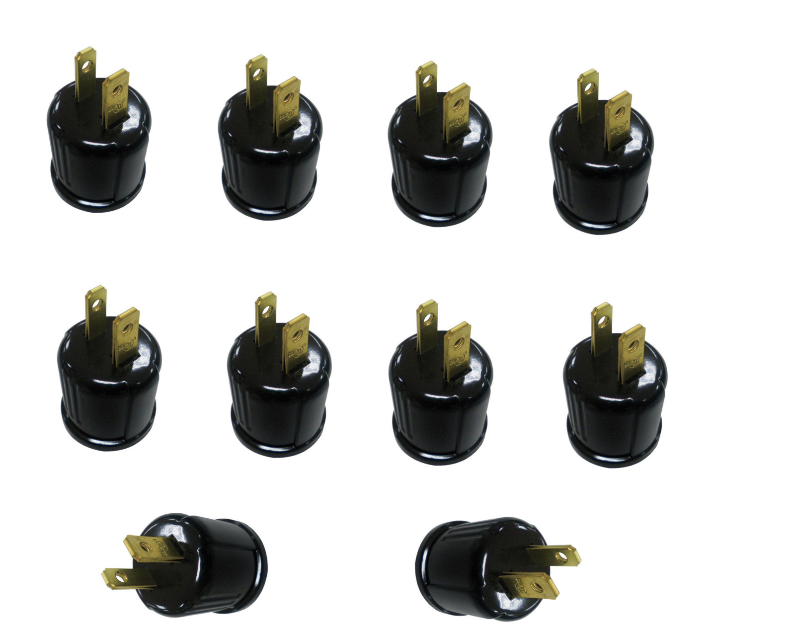 10 pack Brown Electrical Socket  Outlet to Light Bulb Adapter
