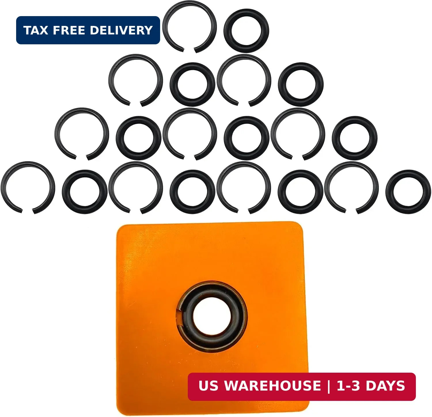 (10 Sets) 1/2" Impact Wrench Retaining Rings Clip with O-Ring, Compatible with M