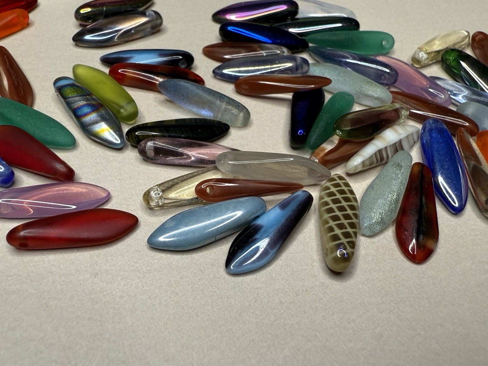 Czech Dagger Bead Destash - 5 X 16mm Mix Bag