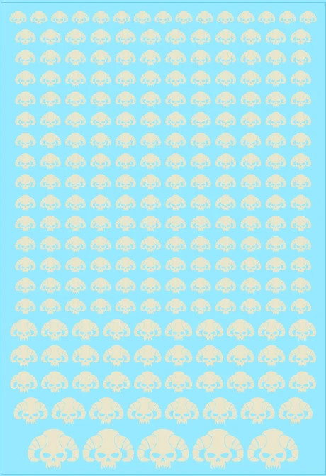 A6 - Horned Skulls Transfer Sheet