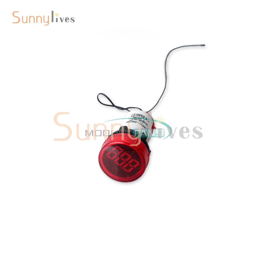22mm Thermometer Indicator Light LED Digital Display Temperature Meter AC50-380V