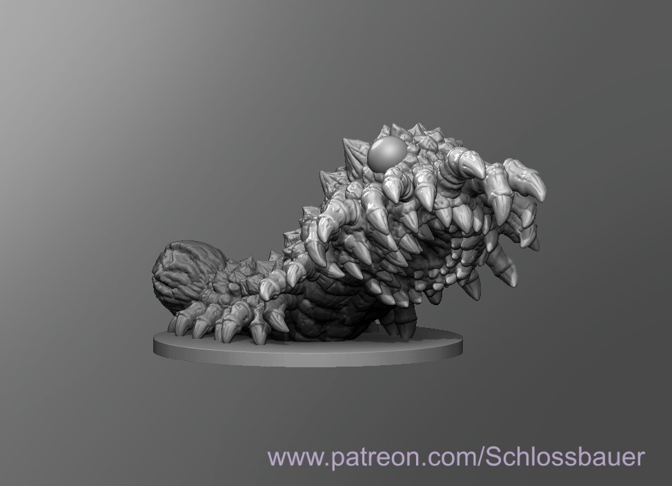 Moldorm Elemental Demon Monster Manual 28mm Scale DND D&D Tabletop Miniature
