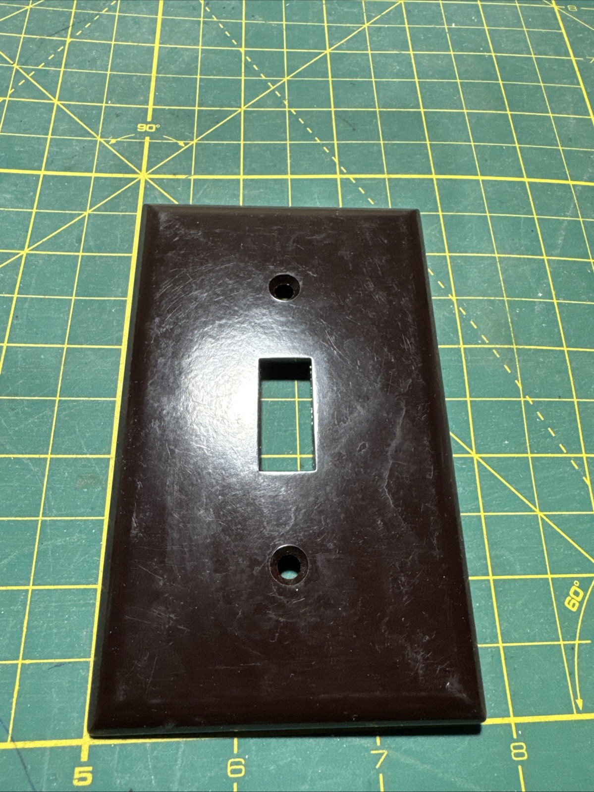 Vintage Eagle Brown Bakelite Light Switch Plate Made In USA