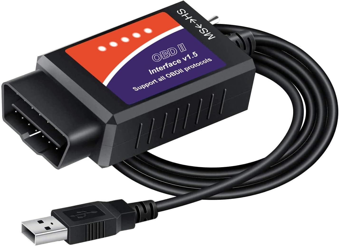 2025 FORScan ELM327 V1.5 OBD2 Scanner Adapter USB Diagnostic Tool Cable for Ford