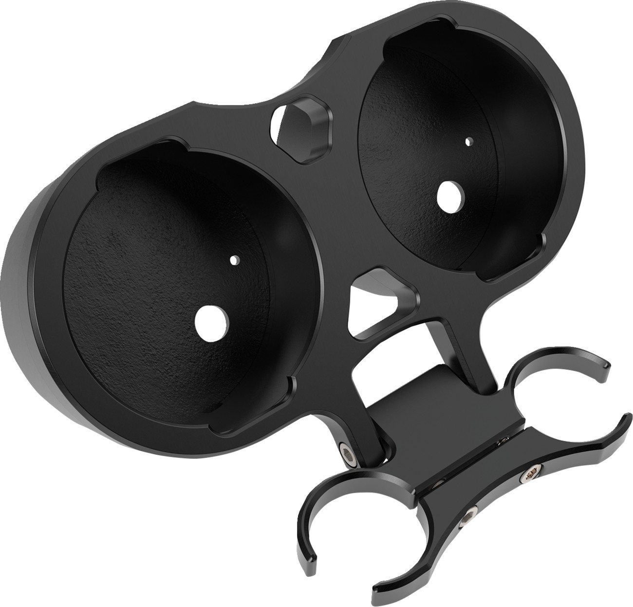 LA CHOPPERS - T-Bar Gauge Mount Dual Black 1.5" Diameter | LA-7398-22B