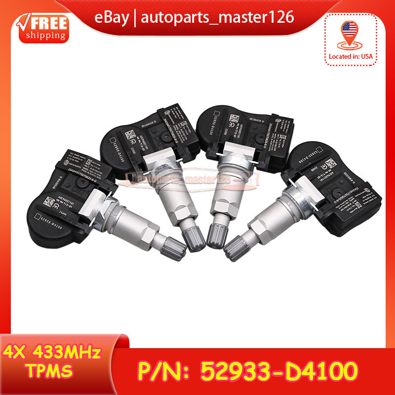 Tire Pressure Monitor Sensor TPMS For Hyundai KIA Parts 52933-D4100 Set of 4 New