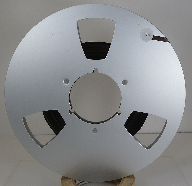 10.5" Aluminum Metal Reel To Reel 1/4" Magnetic Recording Tape - Used