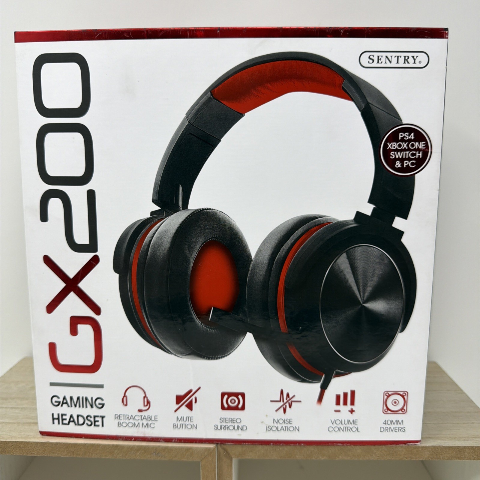 Sentry GX200 Red Gaming Headset PS4/XBOX One/Switch/PC