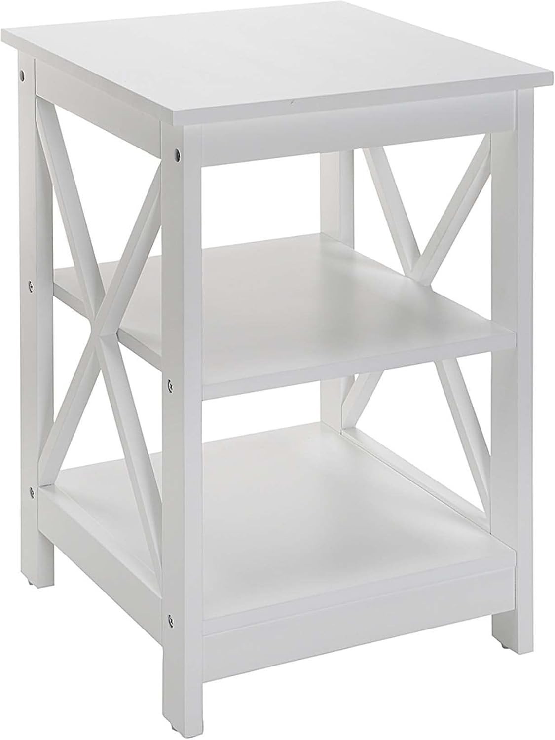 Oxford End Table 15.75" Modern Living Room Table W/ Storage Shelves Transitional